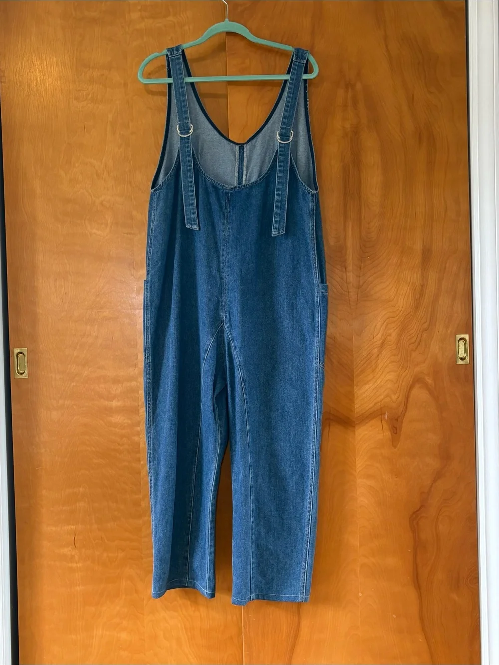 Denim Utility Jumpsuit - Blue size L